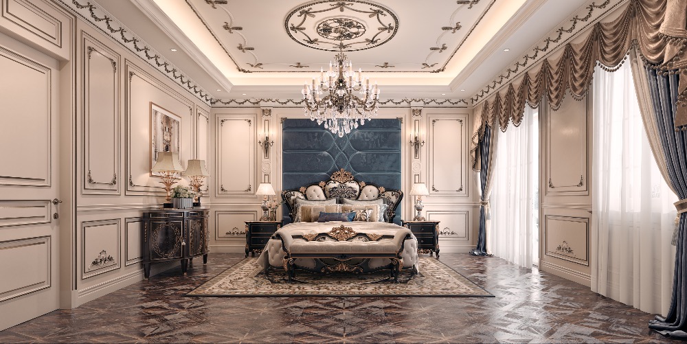 phòng ngủ biệt thự lộng lẫy