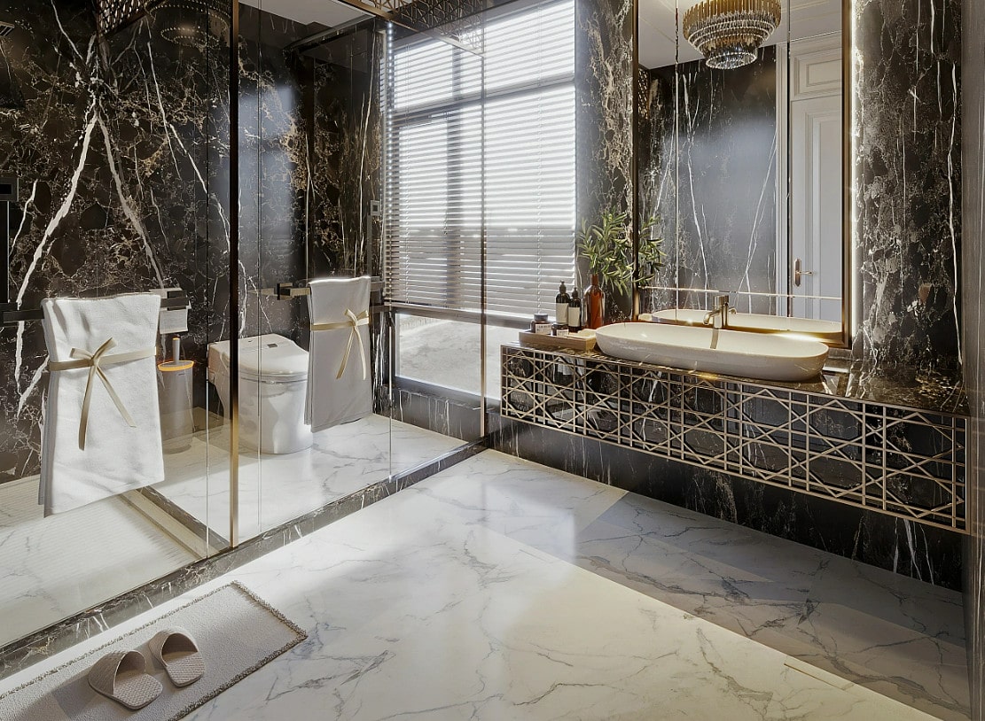 phòng tắm biệt thự sang trọng