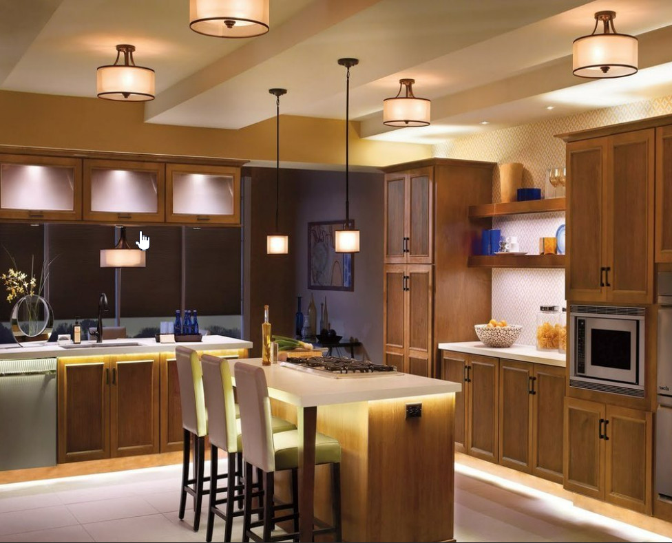 Thi Công Nội Thất Bếp Đà Nẵng Hệ thống đèn trong phòng bếp