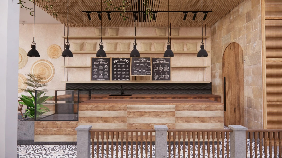 Mẫu thiết kế nội thất quán cafe đẹp 