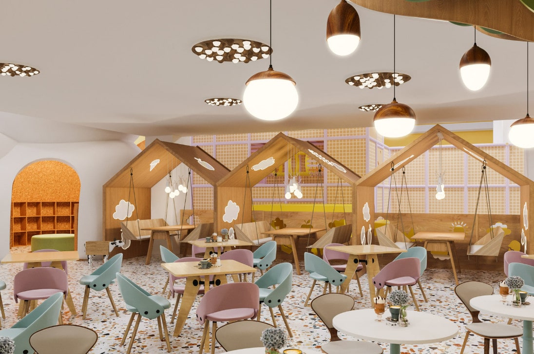 Thiết kế nội thất quán cafe hiện đại