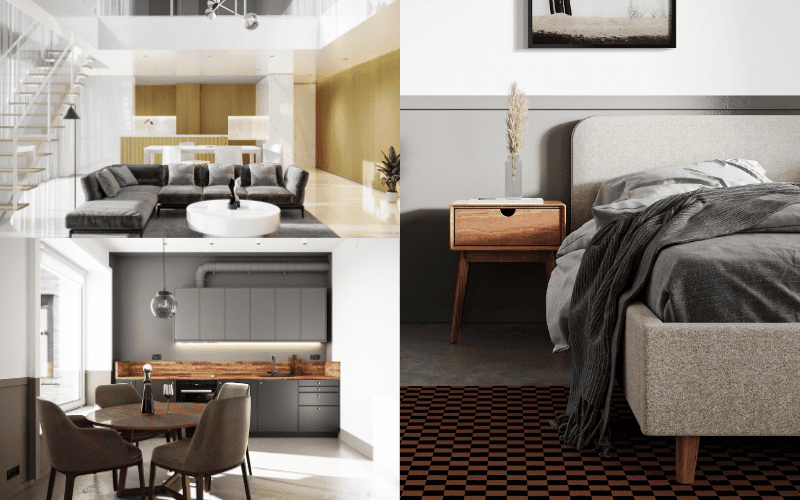 Mẫu nhà cấp 4 có gác lửng đẹp