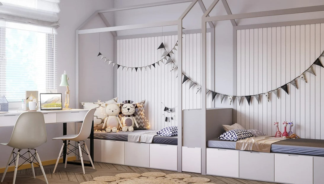 Bố Trí Phòng Ngủ 2 Giường