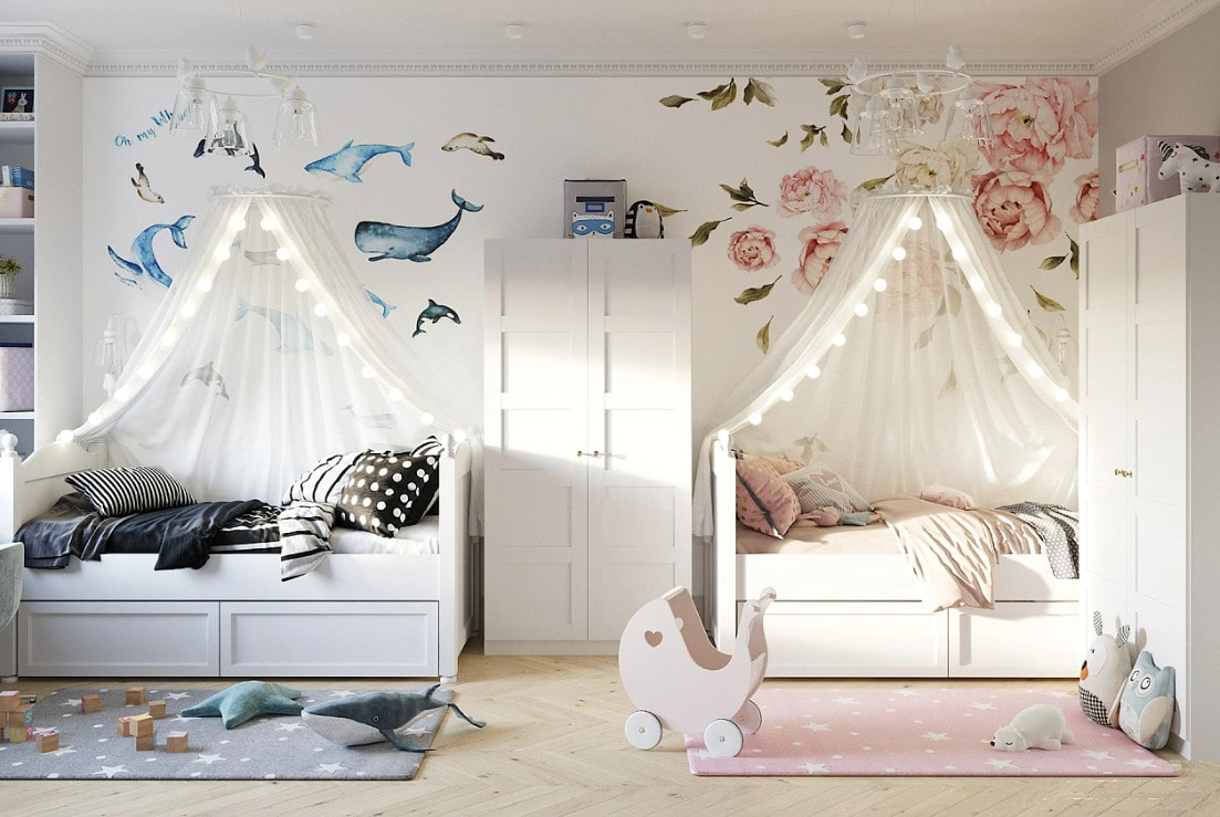 Bố trí phòng ngủ 2 giường