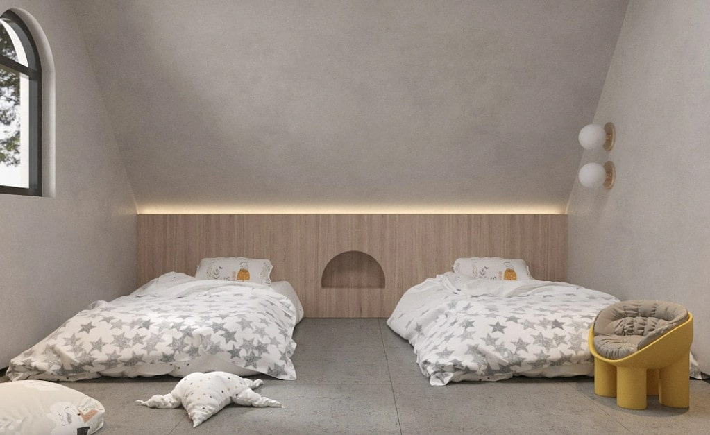 Bố Trí Phòng Ngủ 2 Giường