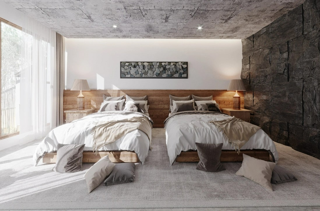 Bố Trí Phòng Ngủ 2 Giường