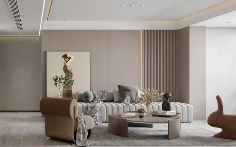 Nội thất phòng khách chung cư có 2 phòng ngủ