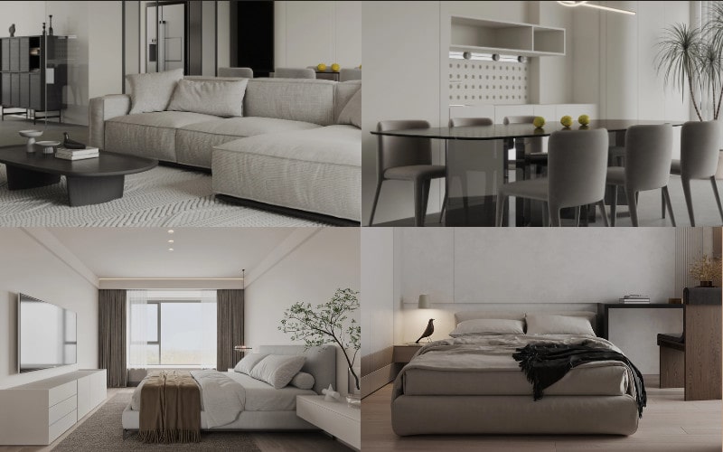 Nội Thất Chung Cư 2 Phòng Ngủ