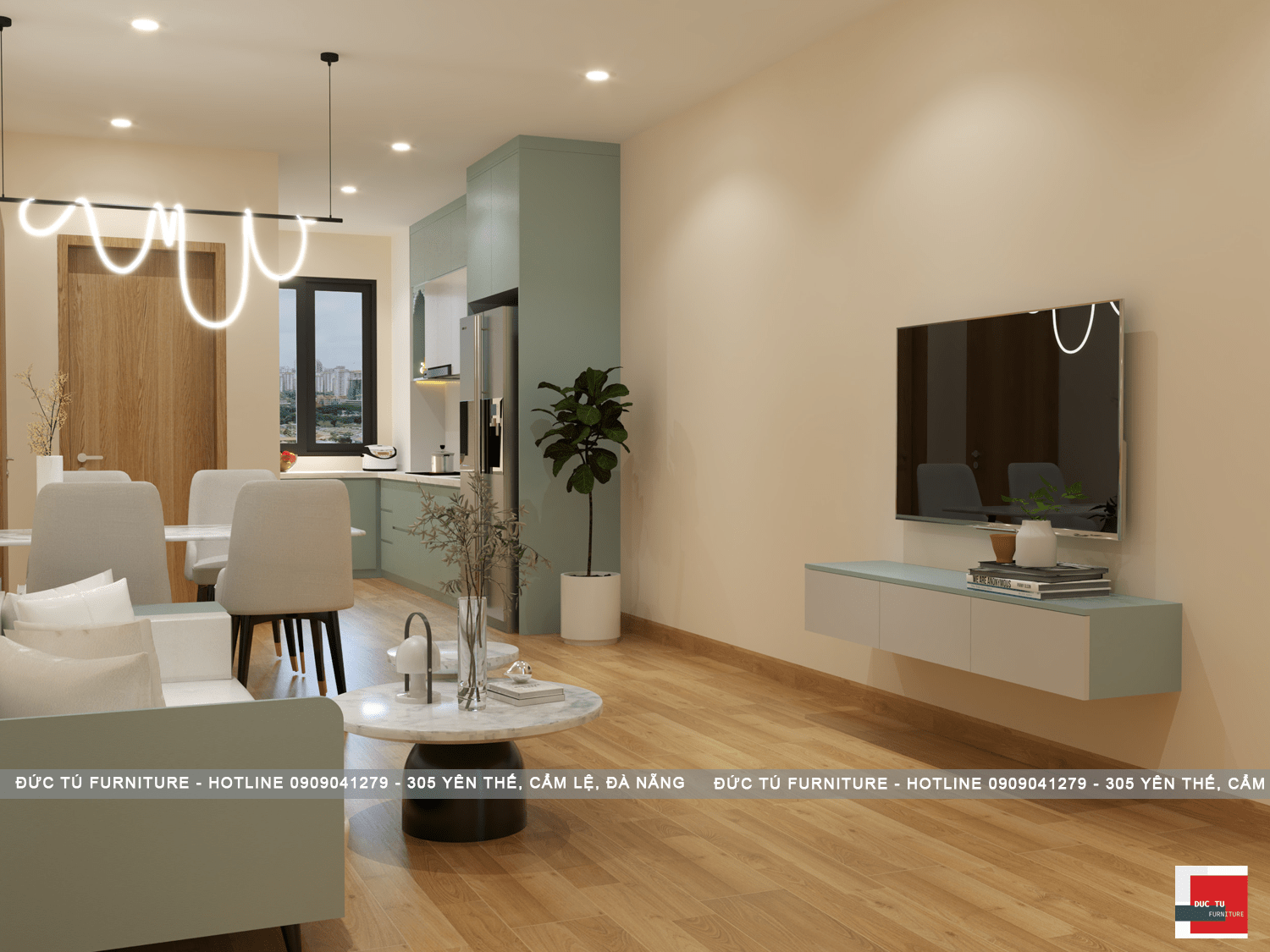 Thiết kế nội thất căn hộ 1 phòng ngủ Bàu Tràm Nội Thất Phòng Ngủ Và Phòng Bếp Căn Hộ