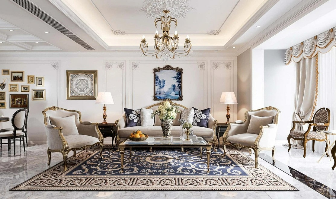 thiết kế nội thất tân cổ điển