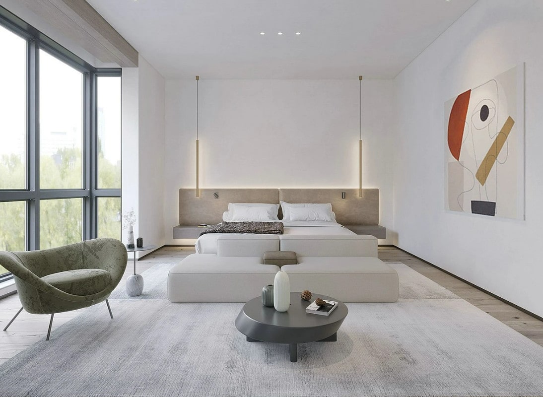 thiết kế nội thất tối giản