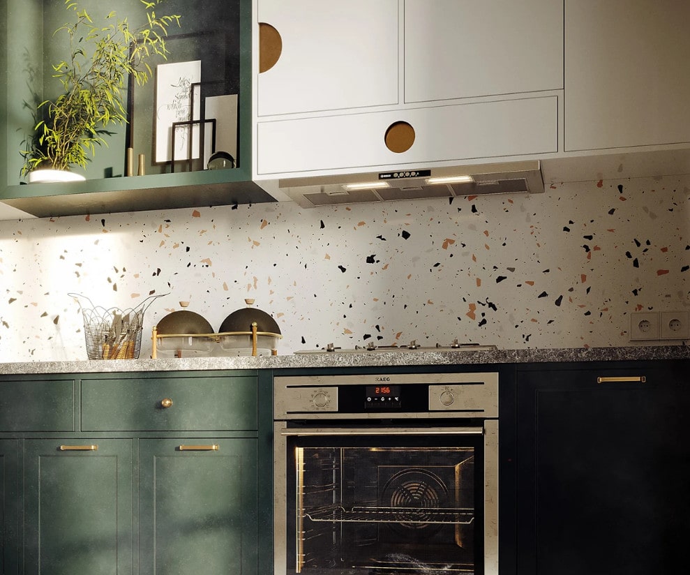 phòng bếp nội thất tối giản