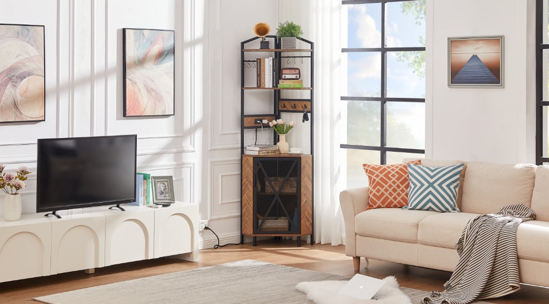 Kệ Trang Trí Phòng Khách mẫu kệ trang trí phòng khách