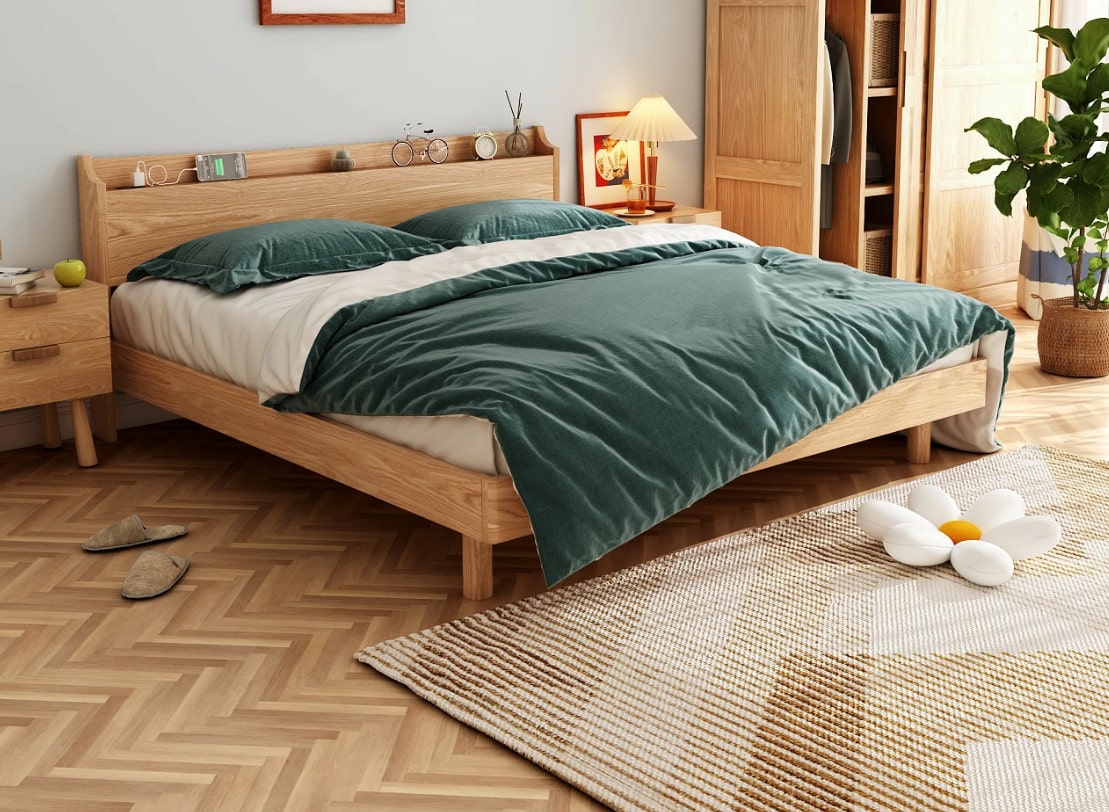 Trải sàn phòng ngủ đẹp 