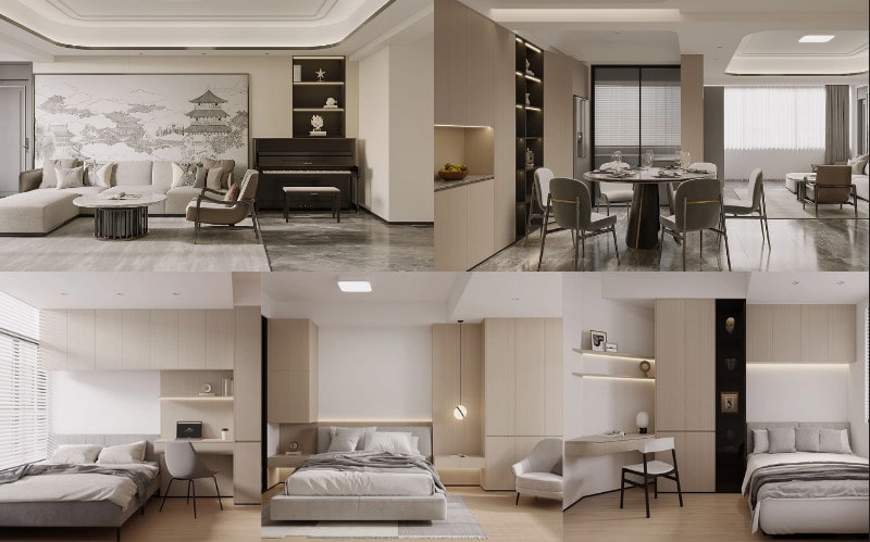 Trang trí nội thất nhà ống 3 phòng ngủ