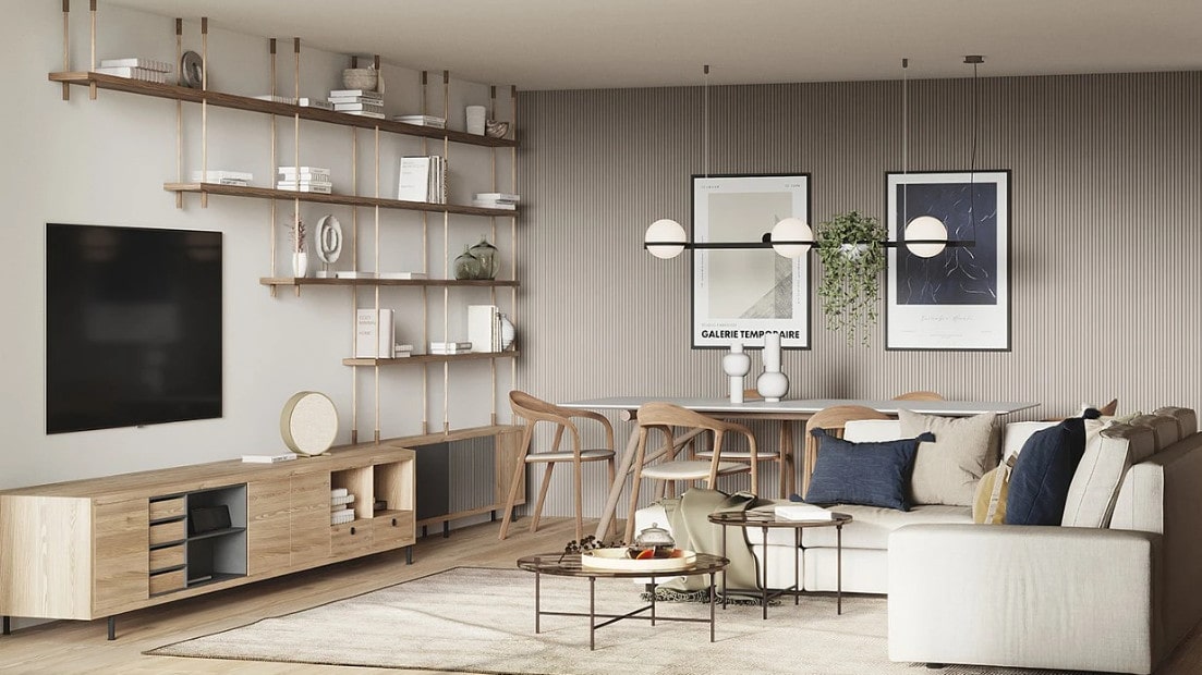 thiết kế nội thất cho mệnh mộc