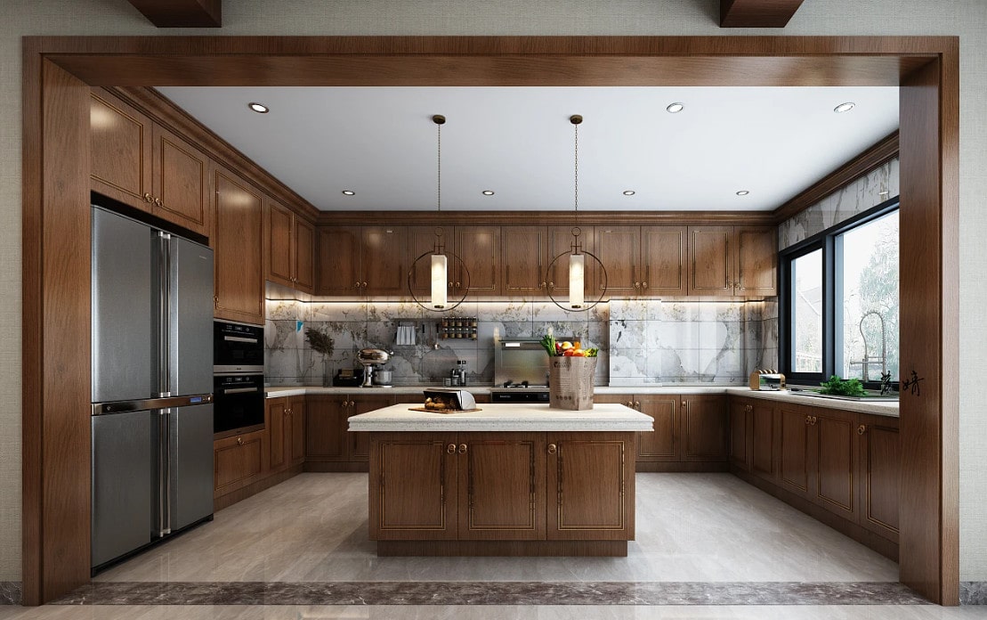 Nội Thất Gỗ Óc Chó tủ bếp từ gỗ óc chó cao cấp