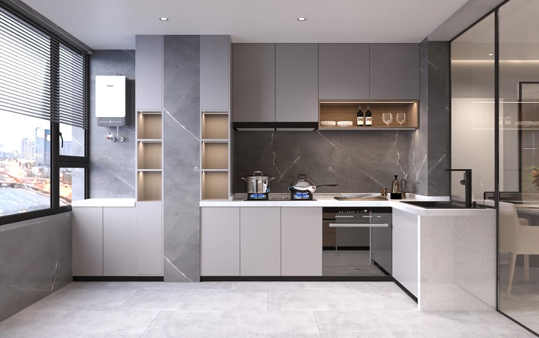 Tủ Bếp Melamine Đẹp Tủ Bếp Melamine Đẹp