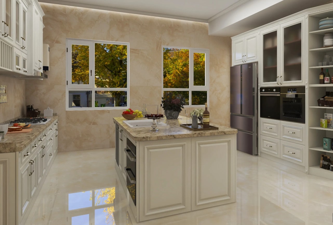 Mẫu Bàn Đảo Bếp Đẹp Thiết kế nội thất phòng bếp