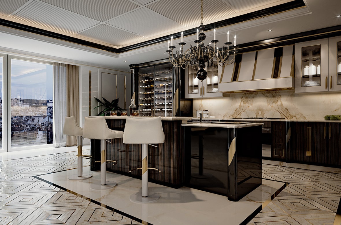 Mẫu Bàn Đảo Bếp Đẹp Thiết kế nội thất phòng bếp