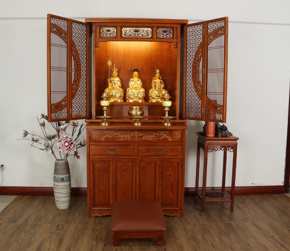 Thiết Kế Nội Thất Căn Hộ Chung Cư Đẹp phòng thờ trang nghiêm trong chung cư