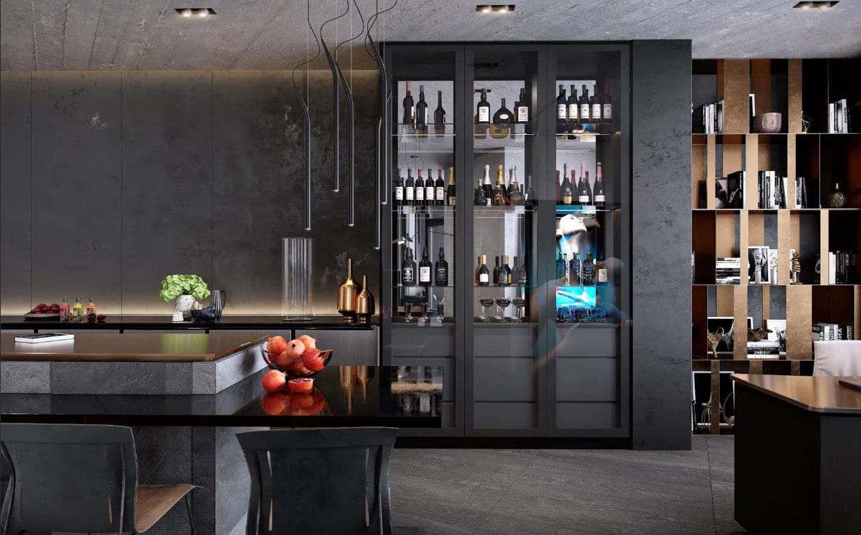 Tủ Rượu Bằng Kính Đẹp