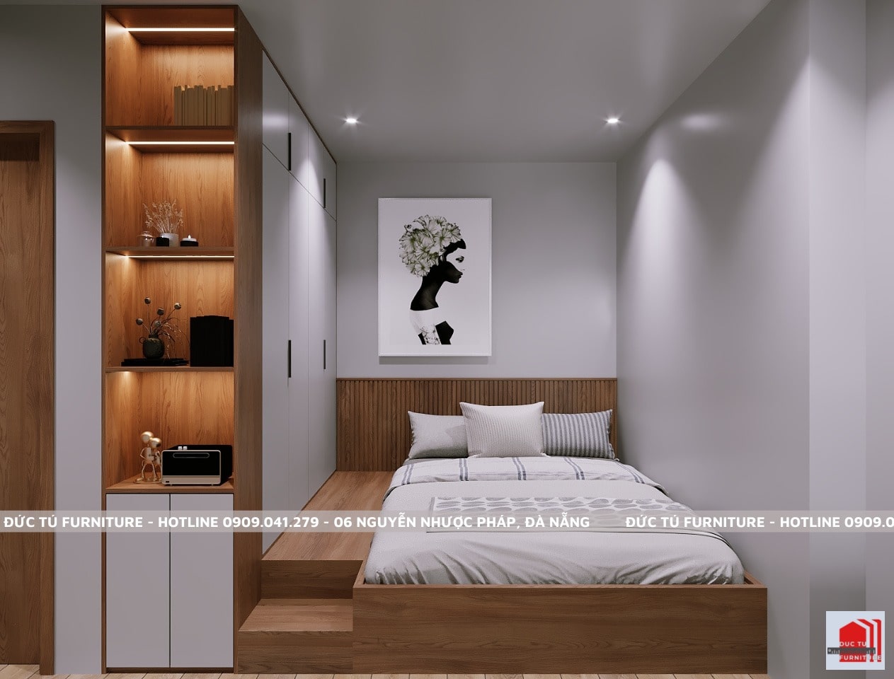 Thiết kế nội thất chung cư Đà Nẵng hạng mục phòng ngủ 