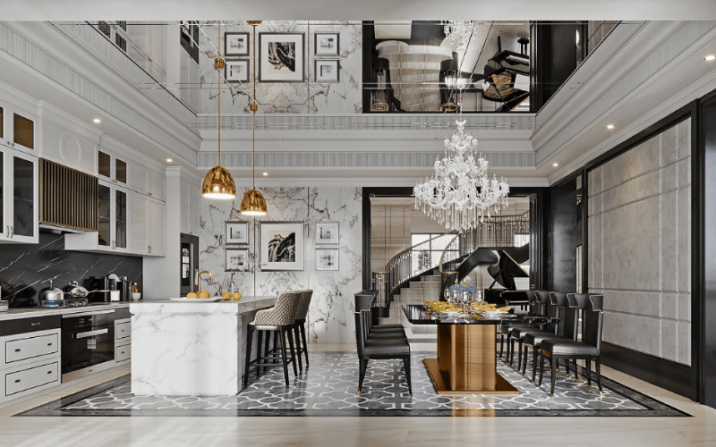 Nội thất nhà 2 tầng đẹp  Mẫu nội thất nhà ở đẹp 2 tầng