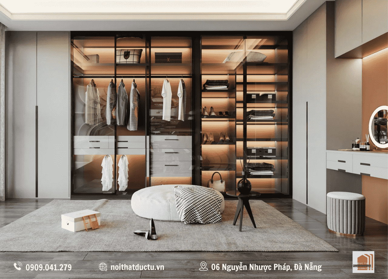tủ quần áo cánh kính Hệ tủ full kính hiện đại và tinh tế
