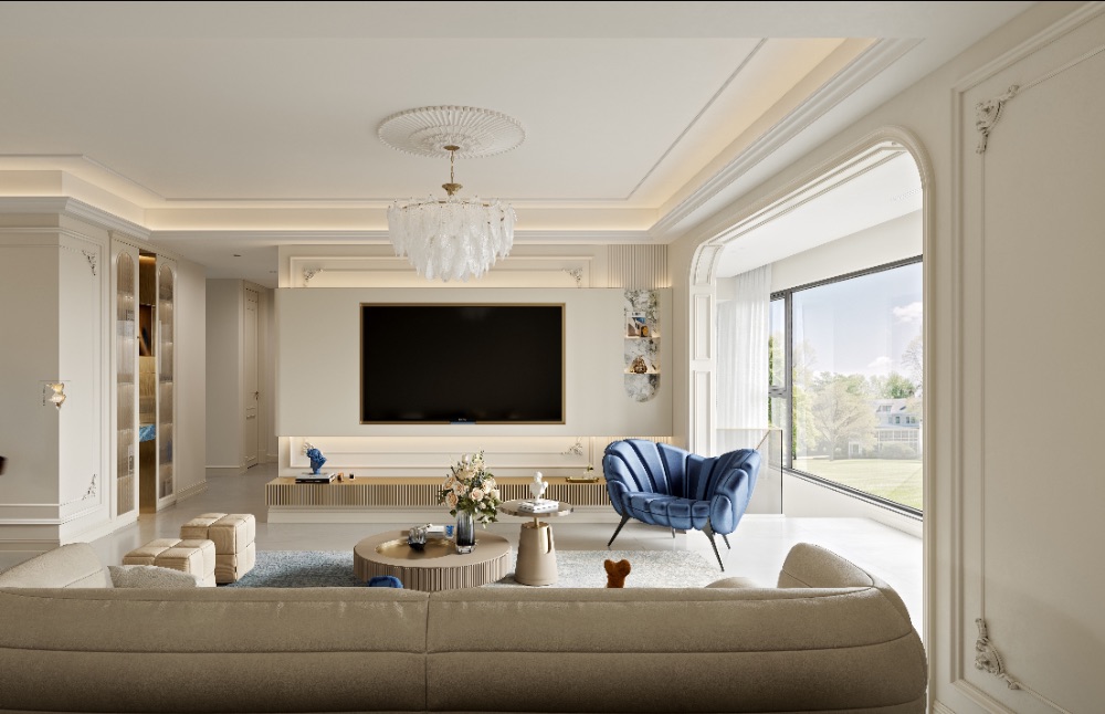 phòng khách thiết kế hiện đại 