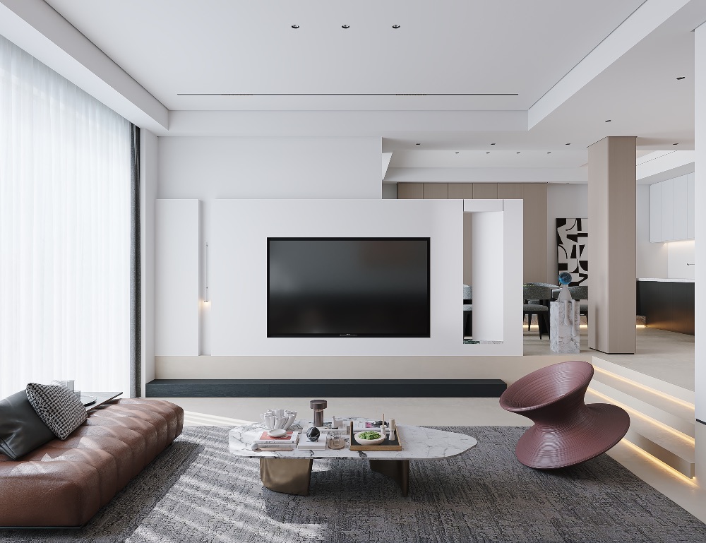 thiết kế nội thất phòng khách phong cách hiện đại