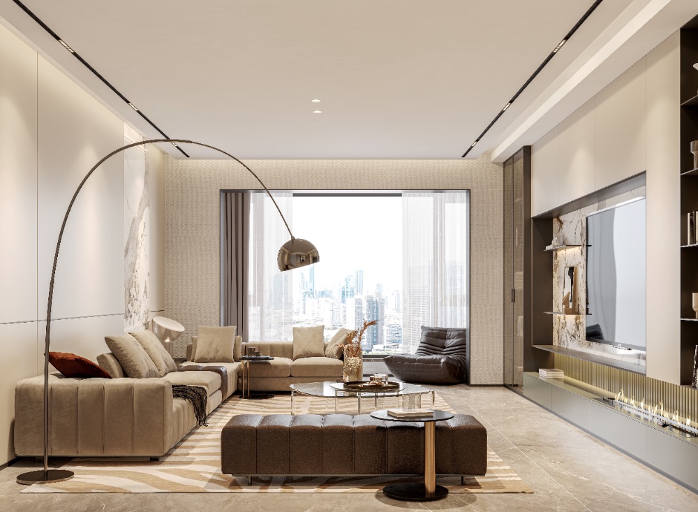 phòng khách hiện đại sang trọng