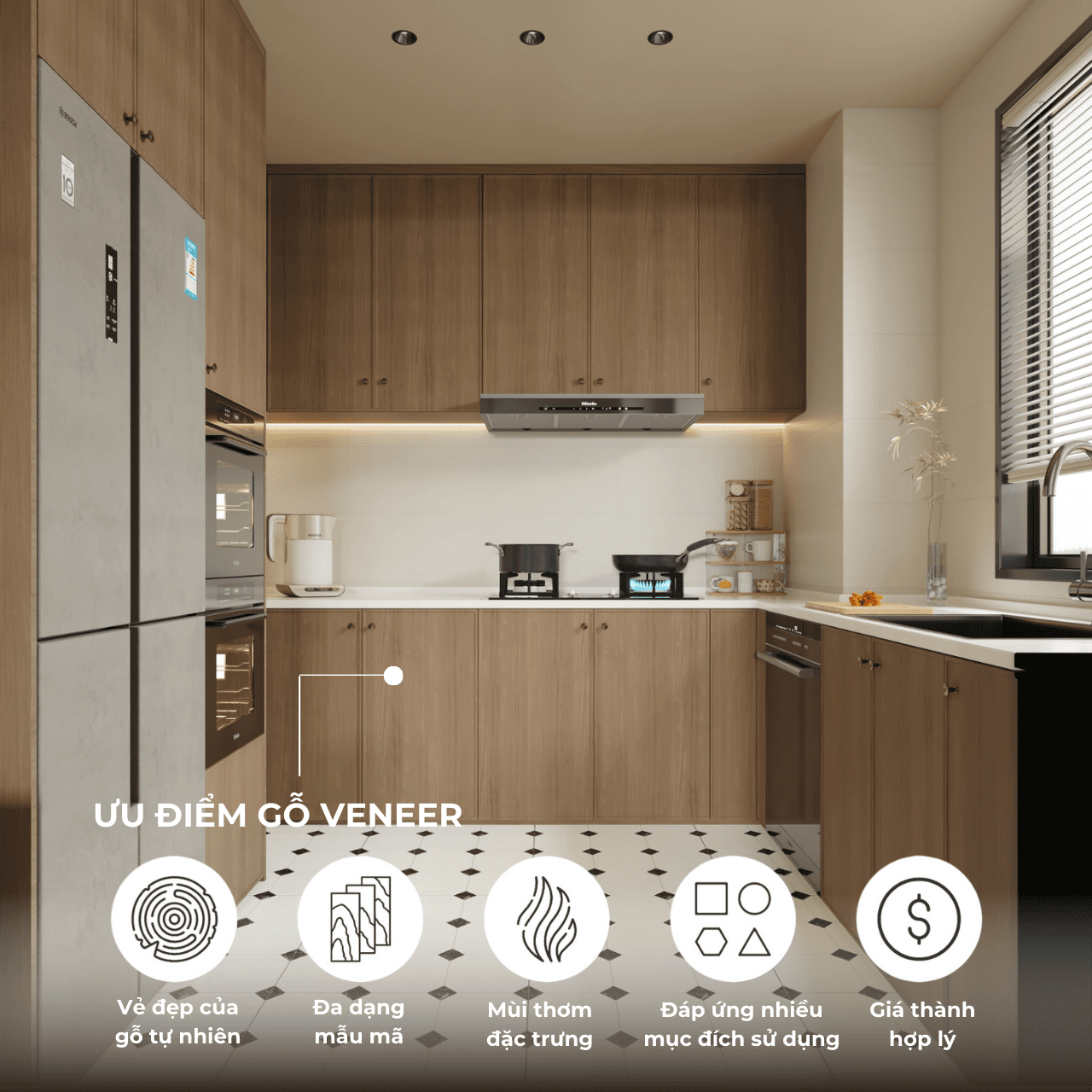 gỗ phủ veneer Ưu điểm của gỗ phủ veneer