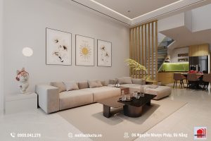 Nội thất tối giản cho nhà phố 2 tầng