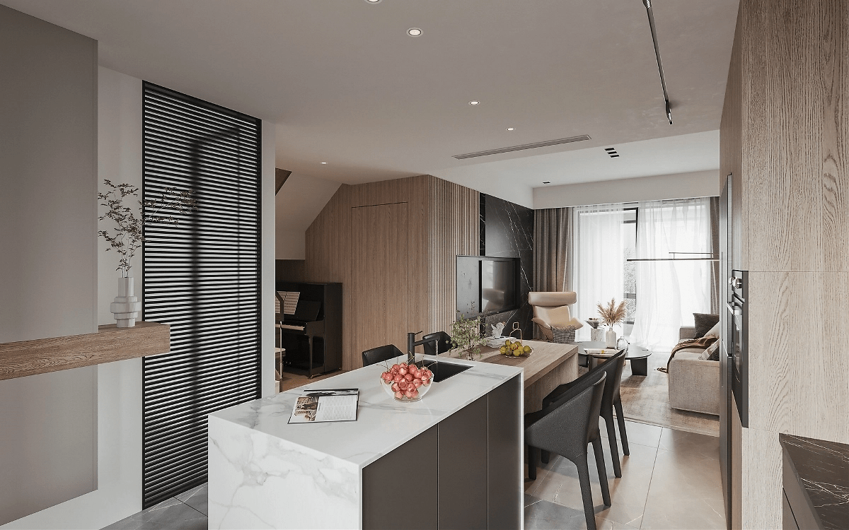 Bếp đẹp nhà ống