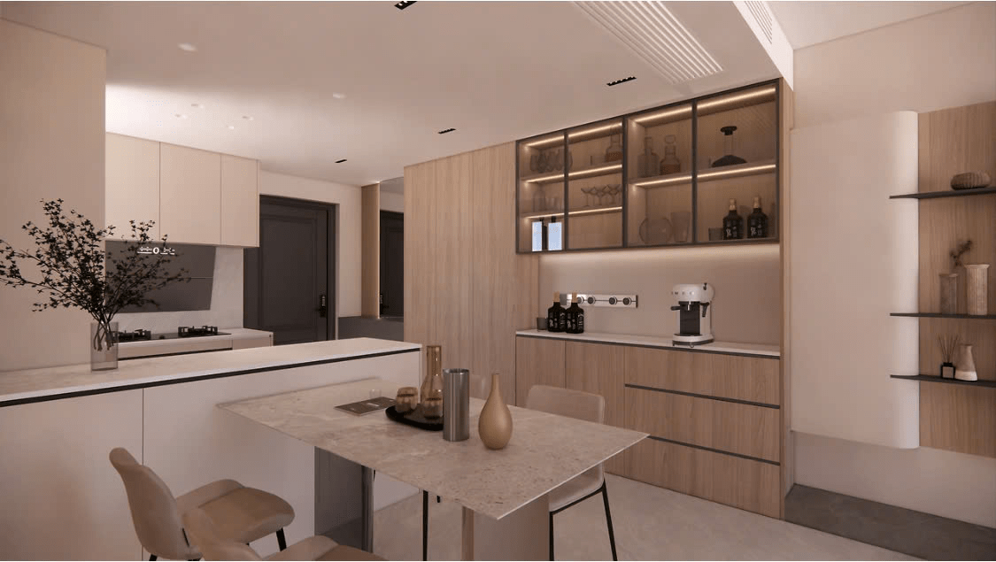 Bếp đẹp nhà ống