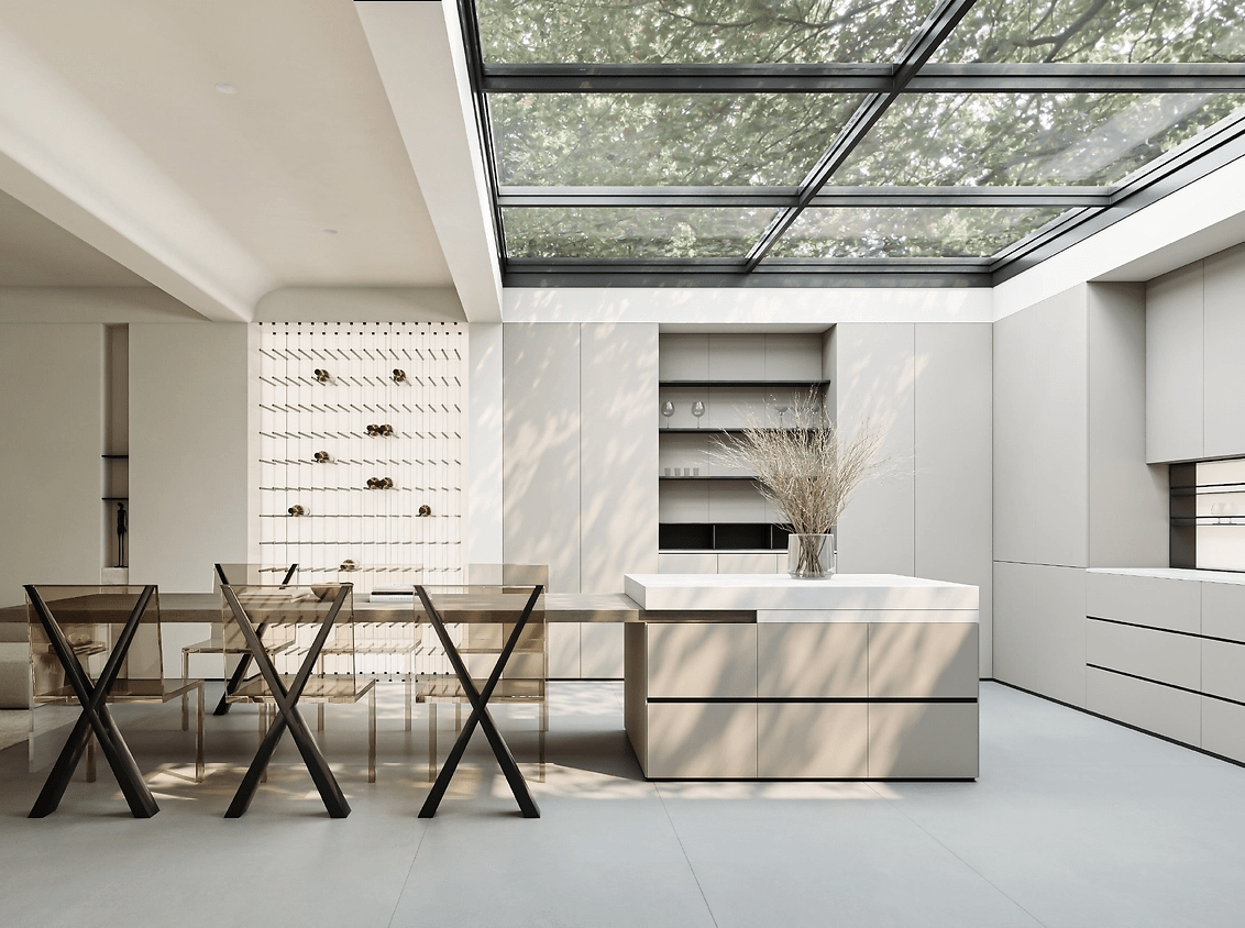 phòng bếp đẹp nhà ống