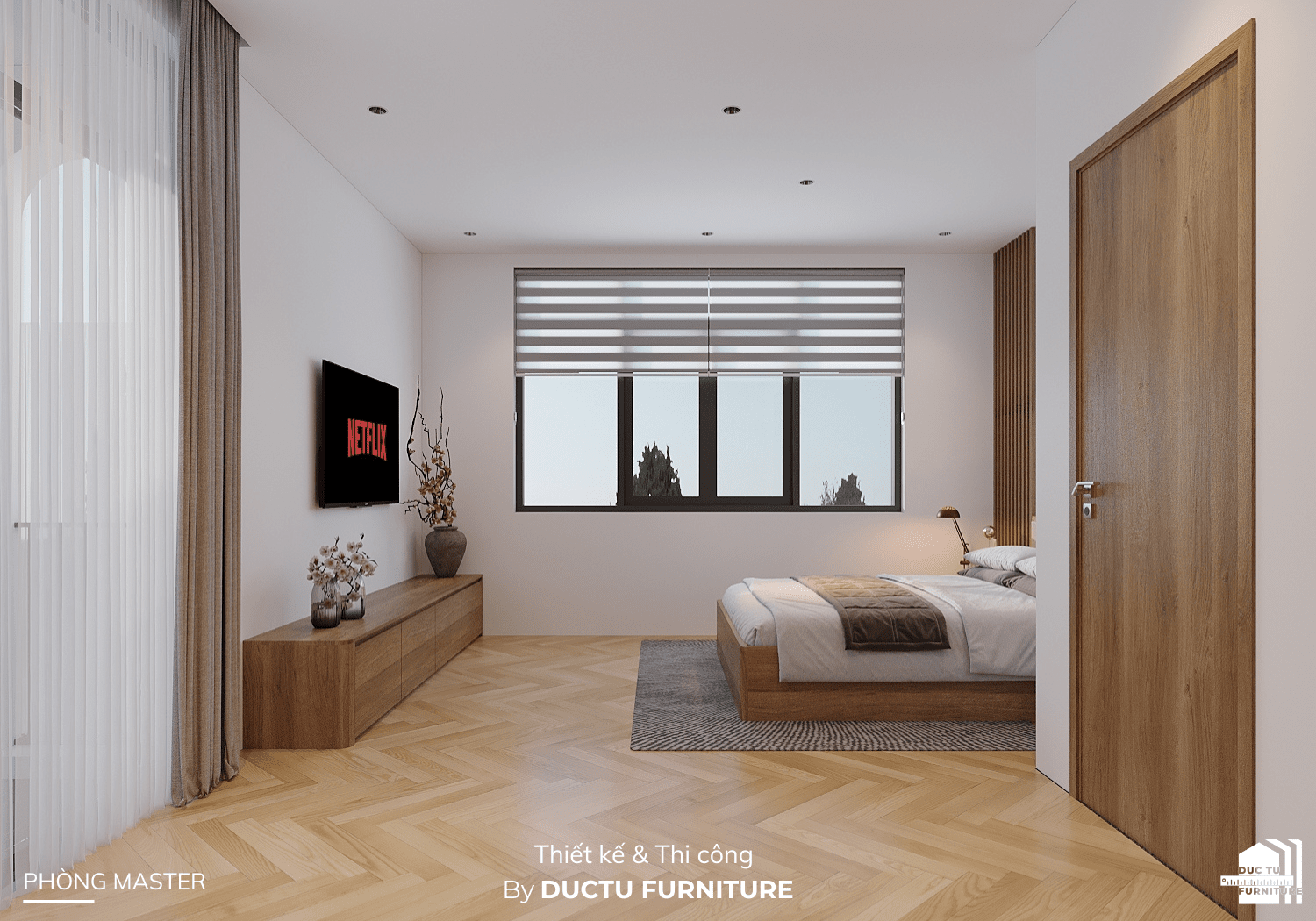 Dự án nội thất Q's House Sử dụng tone màu gỗ sáng giúp tạo thị giác mở rộng không gian