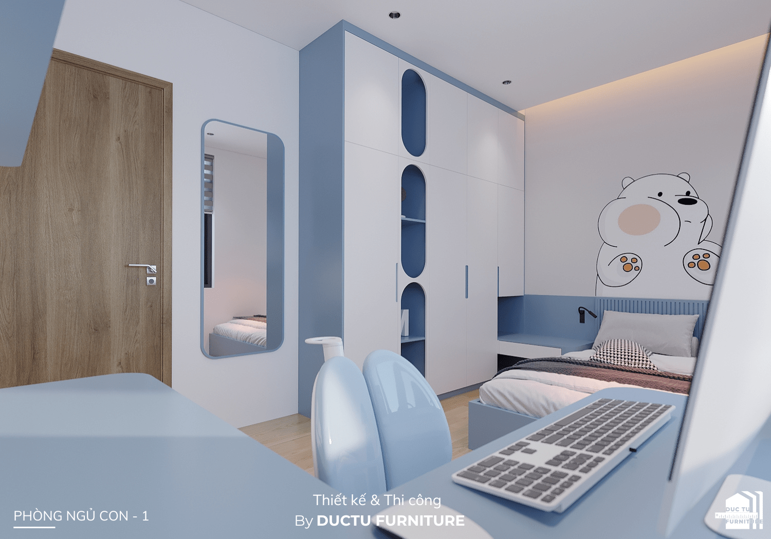 Dự án nội thất Q's House Thiết kế hệ tủ kịch trần tăng khả năng lưu trữ