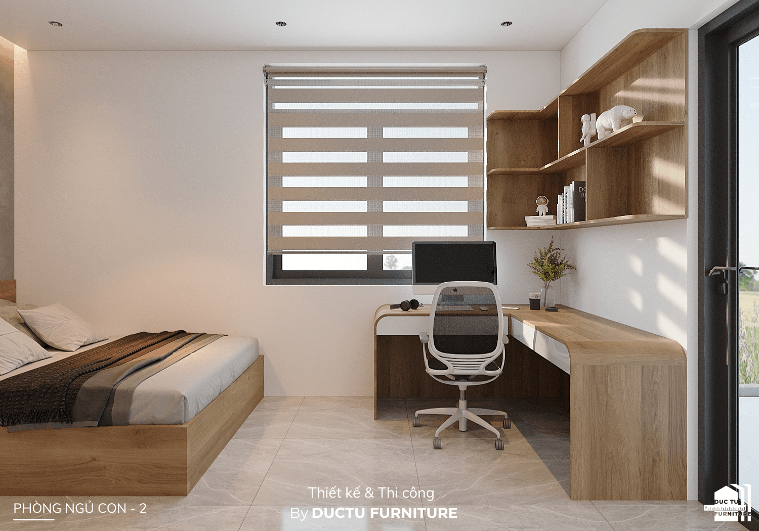 Dự án nội thất Q's House Ưu tiên hệ tủ treo tường tiết kiệm diện tích