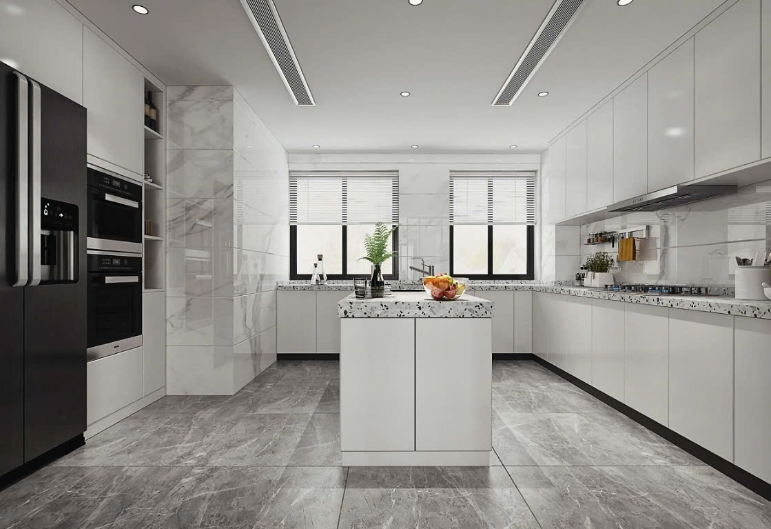 tủ bếp cánh acrylic