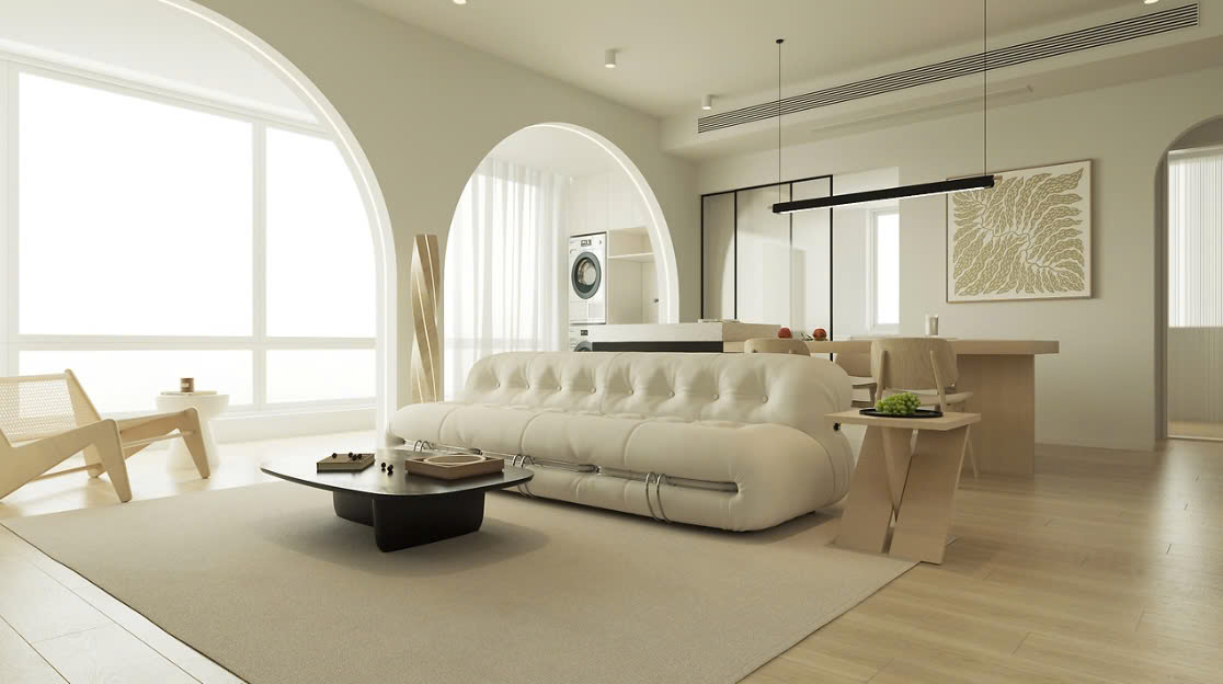 Xu Hướng Nội Thất Bo Cong thiết kế đường nét bo cong