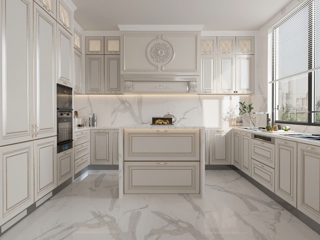 mẫu tủ bếp tân cổ điển phòng bếp tân cổ điển đẹp