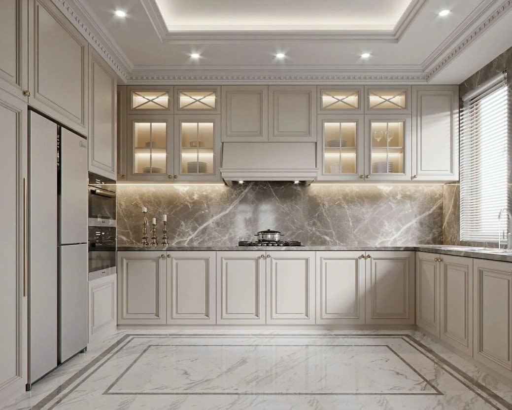 mẫu tủ bếp tân cổ điển nội thất tủ bếp tân cổ điển