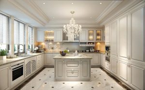 Mẫu tủ bếp tân cổ điển