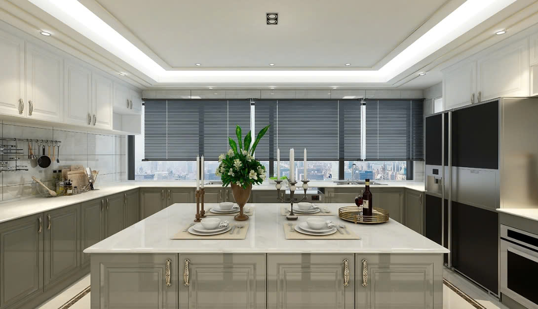 mẫu tủ bếp tân cổ điển bếp tân cổ điển