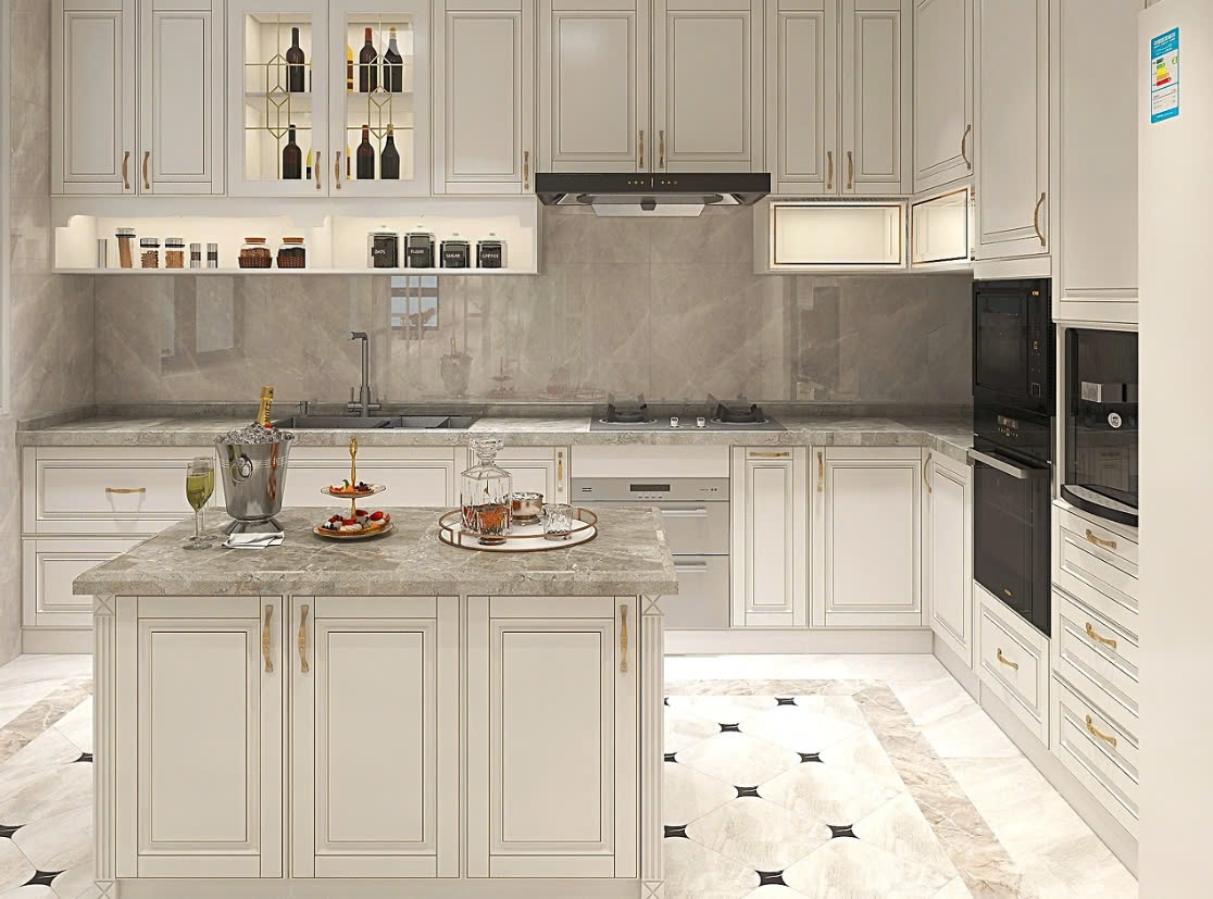 mẫu tủ bếp tân cổ điển bếp tân cổ điển đẹp