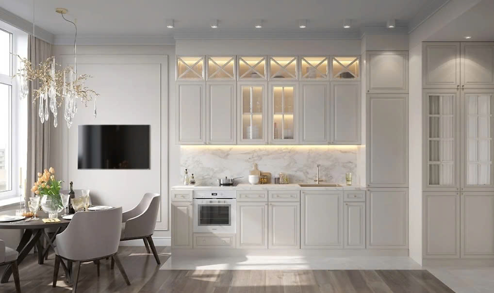 mẫu tủ bếp tân cổ điển mẫu tủ bếp tân cổ điển