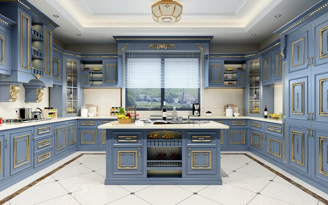 mẫu tủ bếp tân cổ điển mẫu tủ bếp tân cổ điển