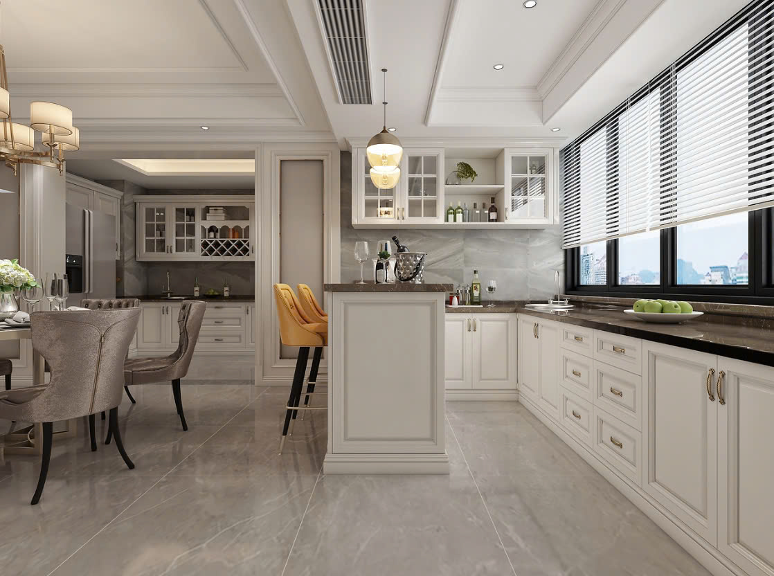 mẫu tủ bếp tân cổ điển phòng bếp tân cổ điển đẹp